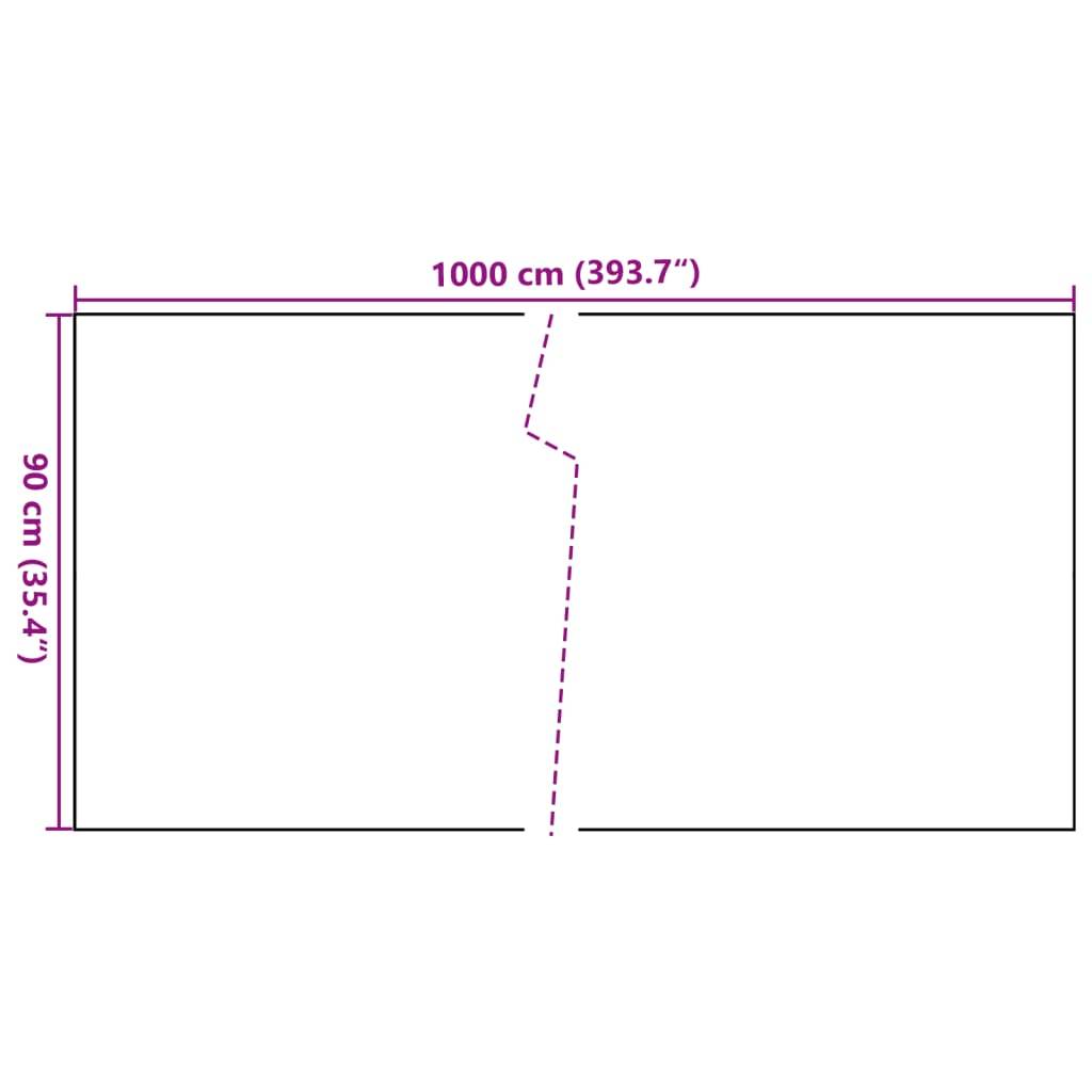 vidaXL Balkon-Sichtschutz Hellbraun 1000x90 cm Poly Rattan