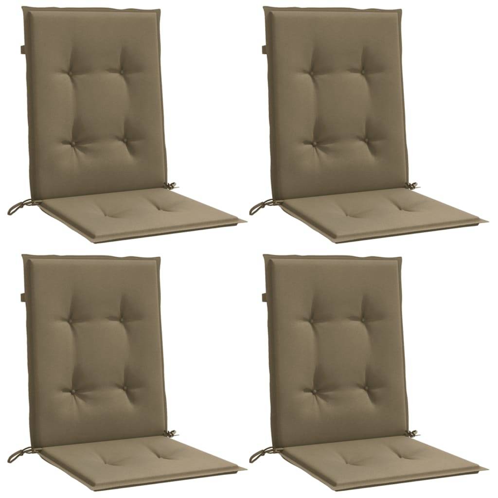 vidaXL Niedriglehner-Auflagen 4 Stk. Melange Taupe 100x50x4 cm Stoff