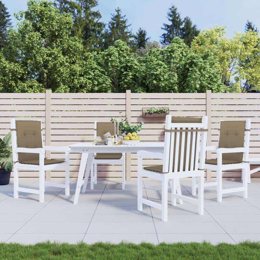vidaXL Niedriglehner-Auflagen 4 Stk. Melange Taupe 100x50x4 cm Stoff