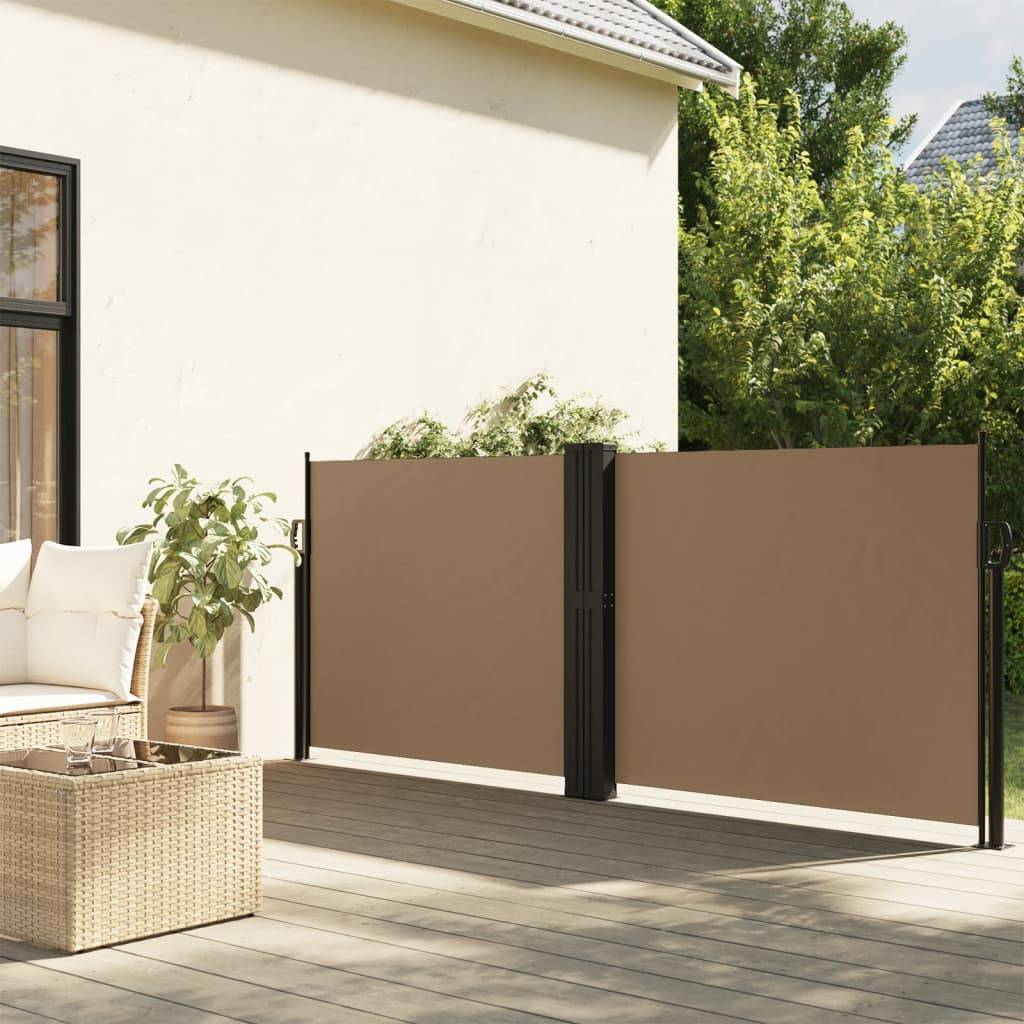 vidaXL Seitenmarkise Ausziehbar Taupe 140x1000 cm