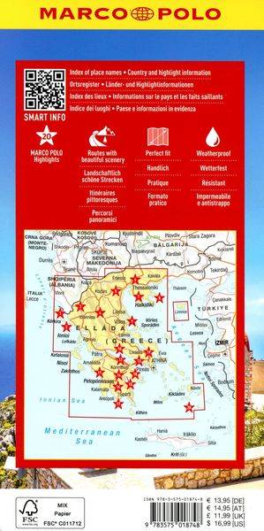 MARCO POLO Reisekarte Griechenland (2-Karten-Set) 1:350.000