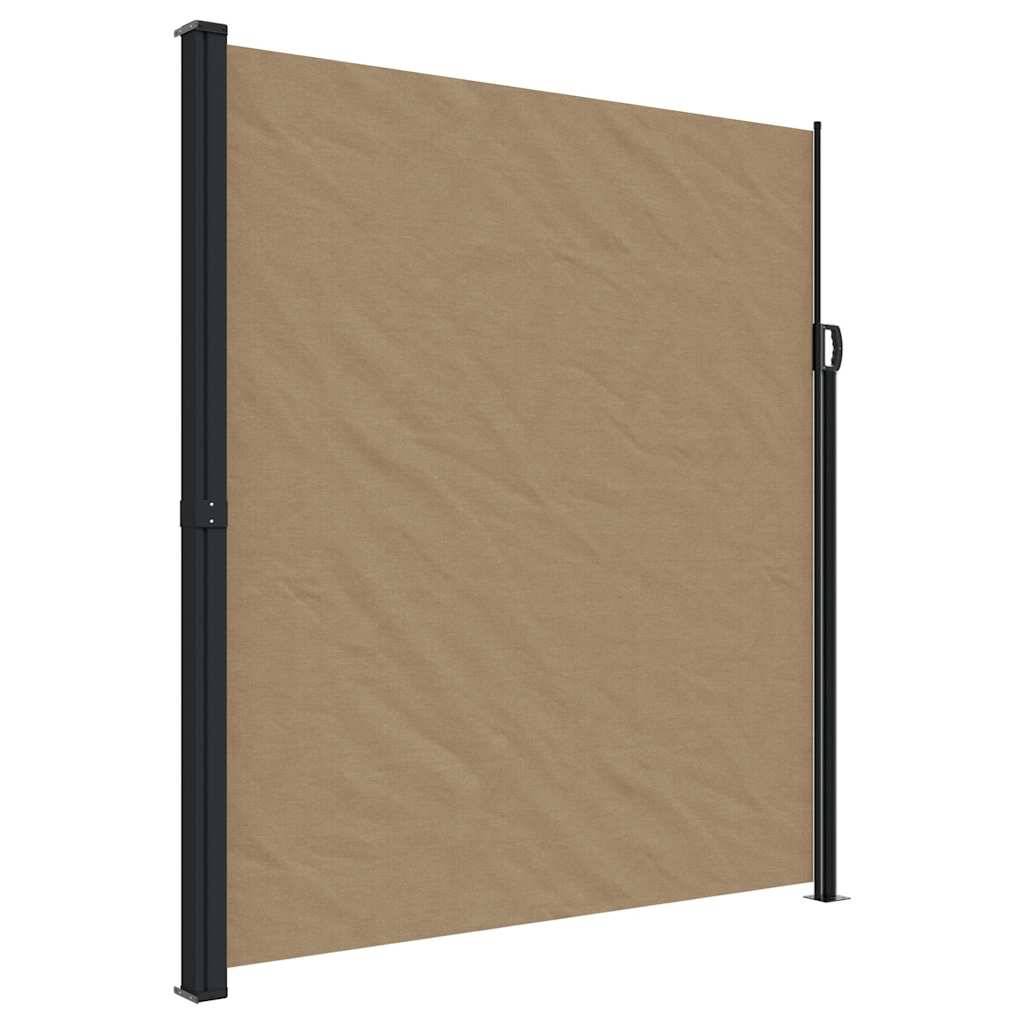 vidaXL Seitenmarkise Ausziehbar Taupe 220x600 cm