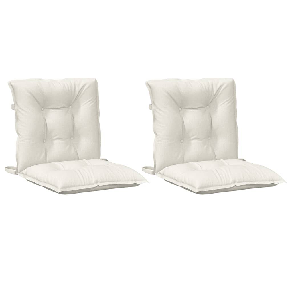 vidaXL Niedriglehner-Auflagen 2 Stk. Melange Creme 100x50x7 cm Stoff