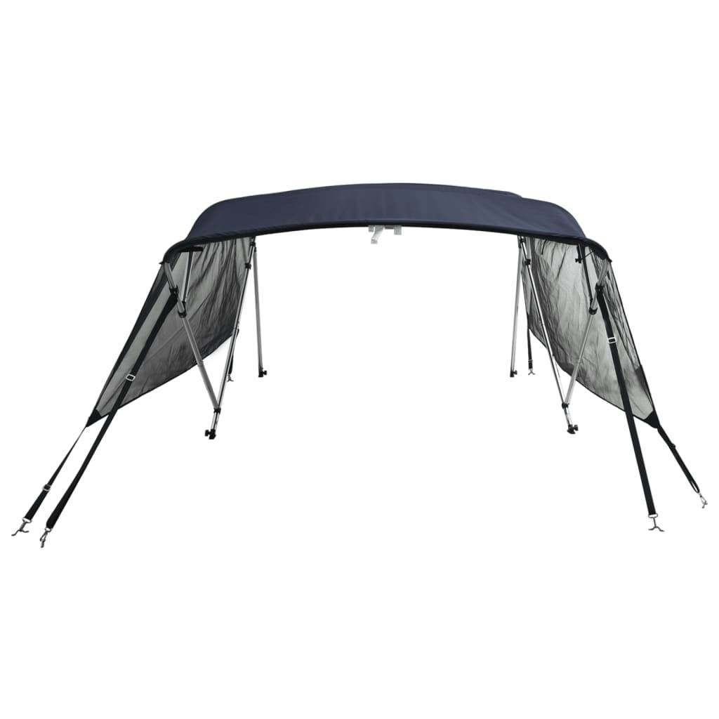 vidaXL 4-Bow Bimini-Top mit Mesh-Seitenteilen 243x(185-198)x137 cm