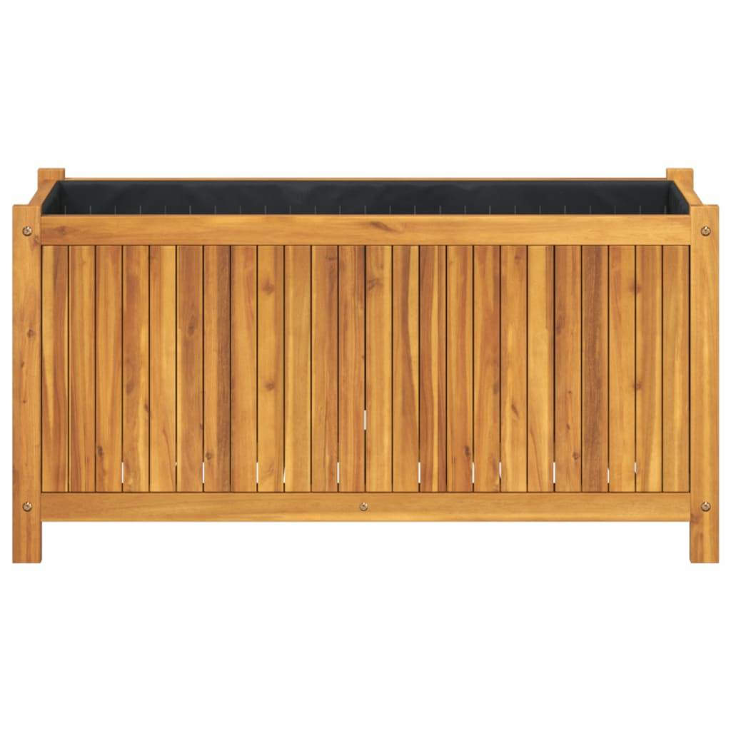 vidaXL Pflanzkübel mit Einlage 99,5x38x50 cm Massivholz Akazie