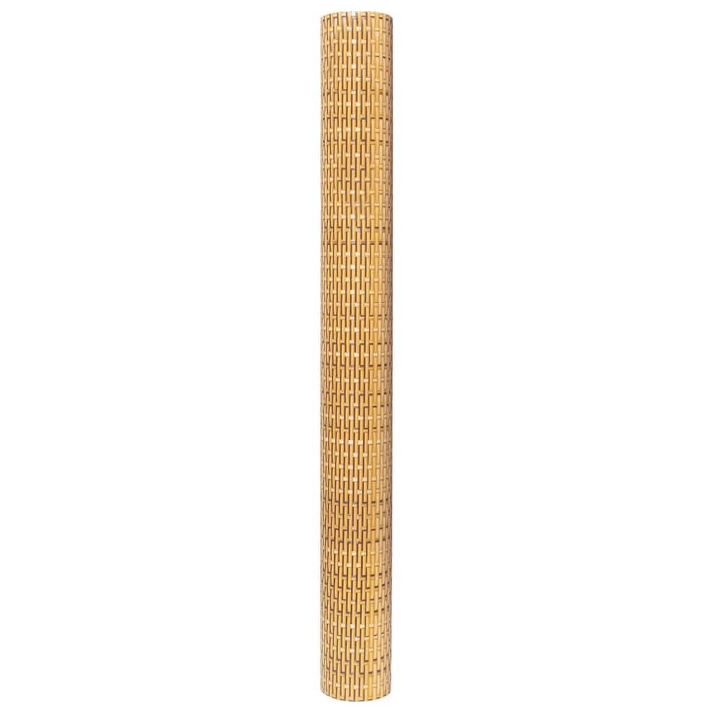 vidaXL Balkon-Sichtschutz Hellbraun 400x90 cm Poly Rattan