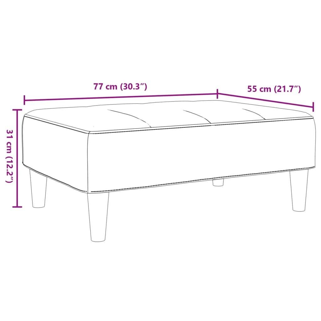 vidaXL Fußhocker Dunkelgrau 77x55x31 cm Stoff