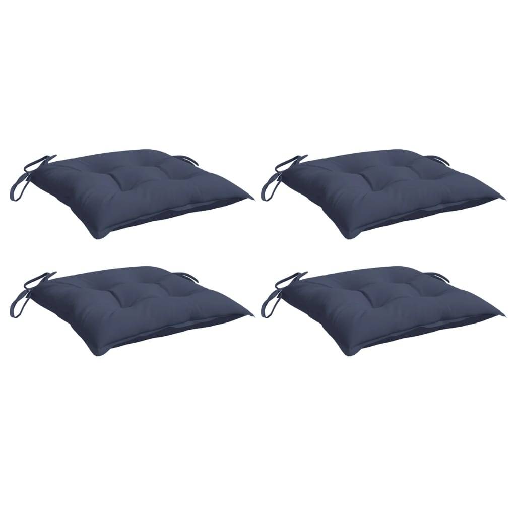 vidaXL Stuhlkissen 4 Stk. Marineblau 50x50x7 cm Oxford-Gewebe
