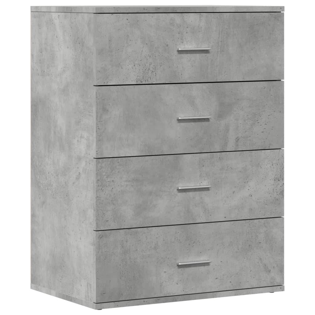 vidaXL Sideboards 2 Stk. Betongrau 60x39x80 cm Holzwerkstoff