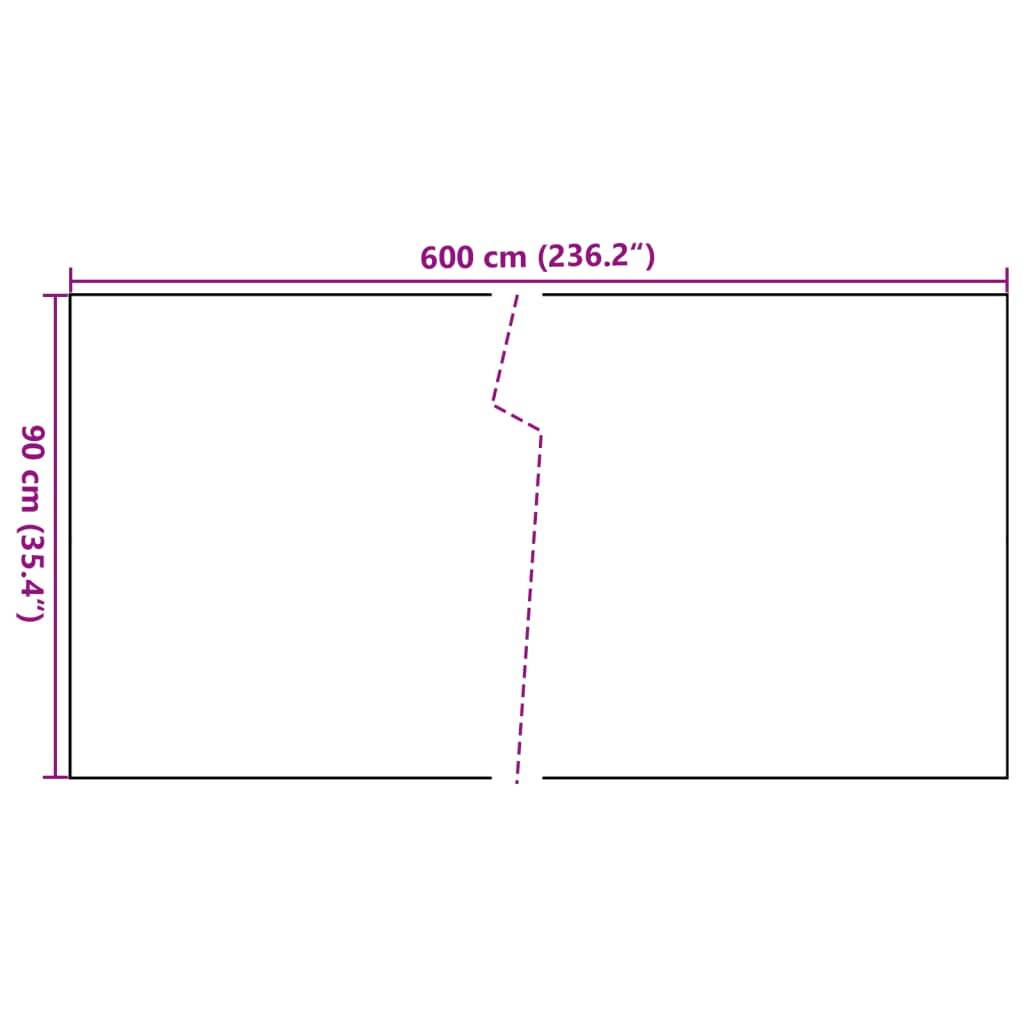 vidaXL Balkon-Sichtschutz Hellbraun 600x90 cm Poly Rattan