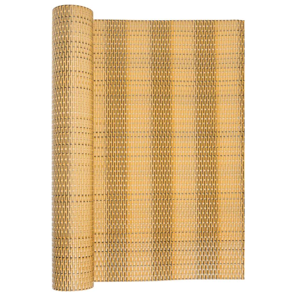 vidaXL Balkon-Sichtschutz Hellbraun 600x90 cm Poly Rattan