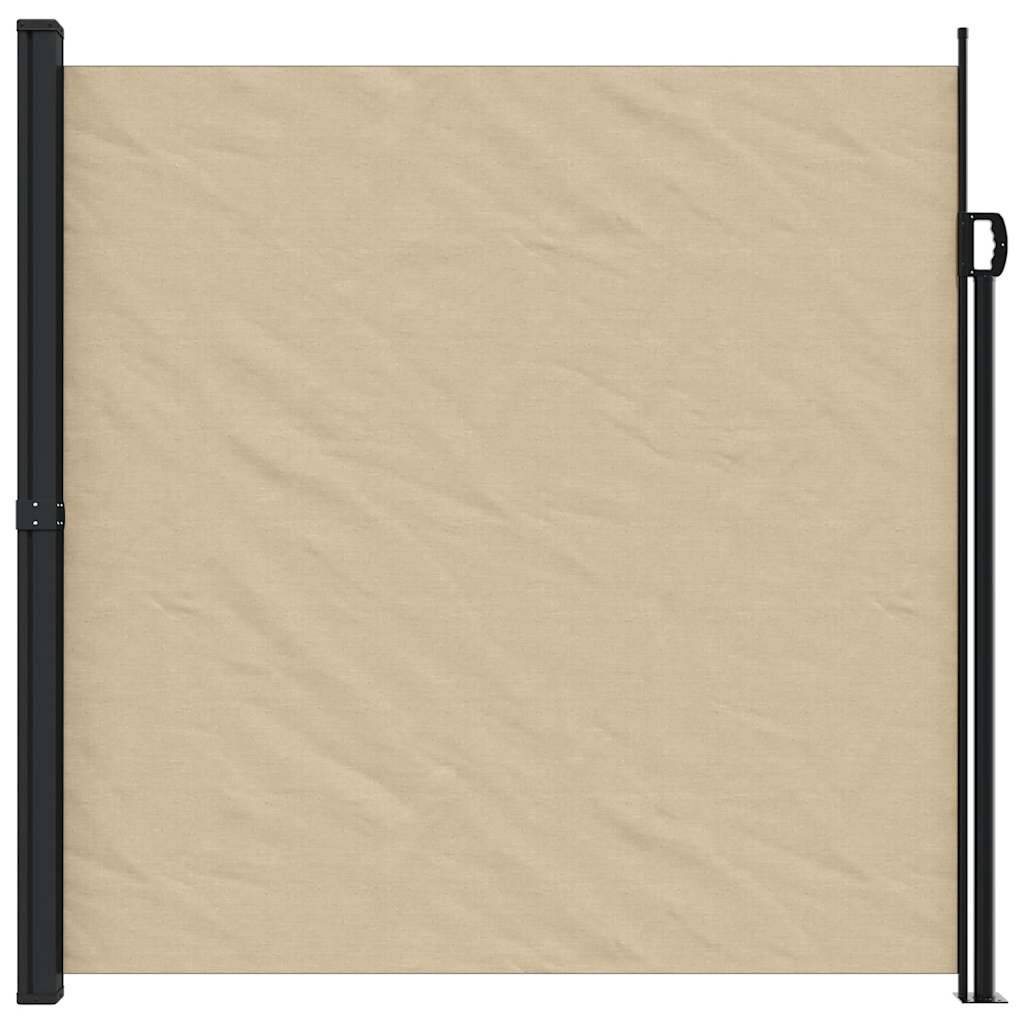 vidaXL Seitenmarkise Ausziehbar Beige 200x600 cm
