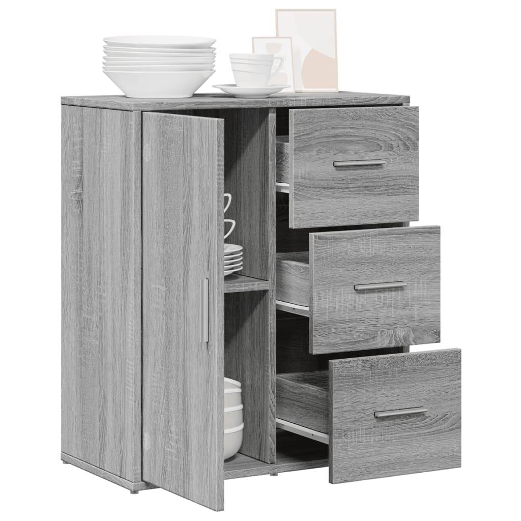 vidaXL Sideboard Grau Sonoma-Eiche 60x31x70 cm Holzwerkstoff