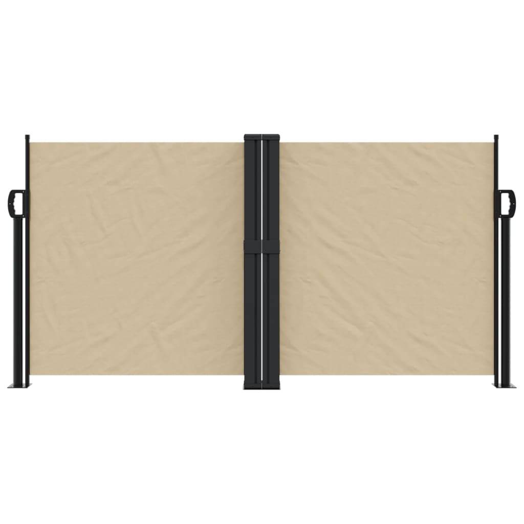 vidaXL Seitenmarkise Ausziehbar Beige 120x1200 cm