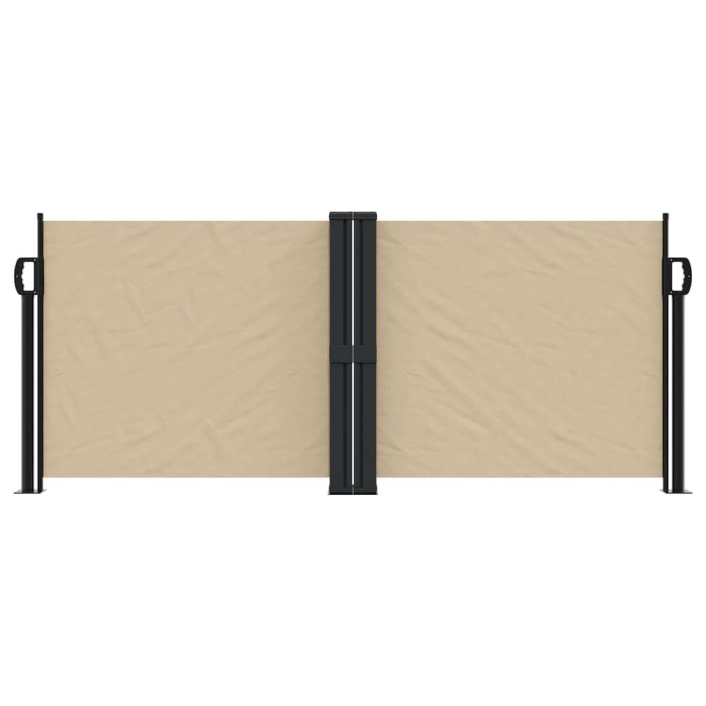 vidaXL Seitenmarkise Ausziehbar Beige 100x600 cm