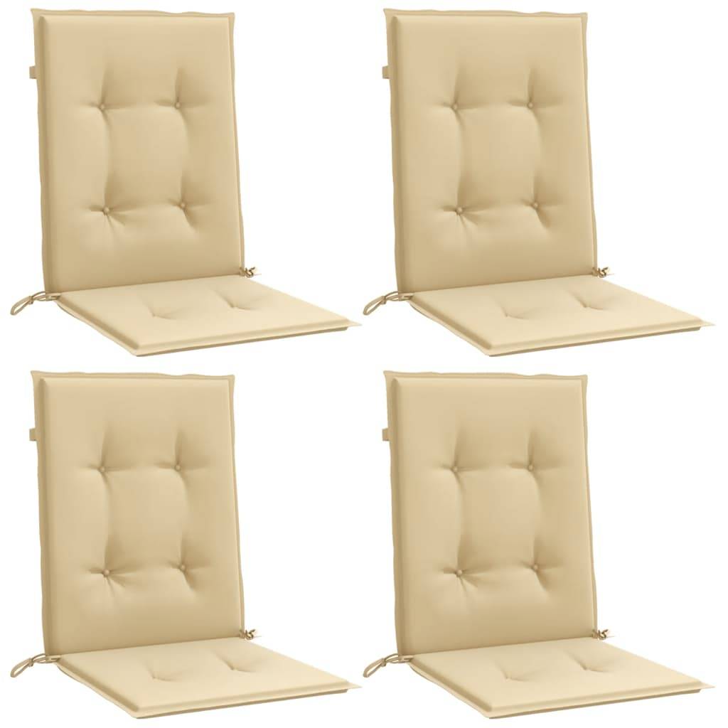 vidaXL Niedriglehner-Auflagen 4 Stk. Melange Beige 100x50x4 cm Stoff