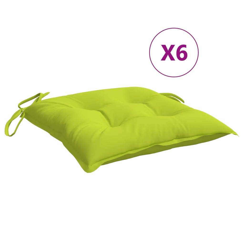 vidaXL Palettenkissen 6 Stk. Hellgrün 50x50x7 cm Oxford-Gewebe