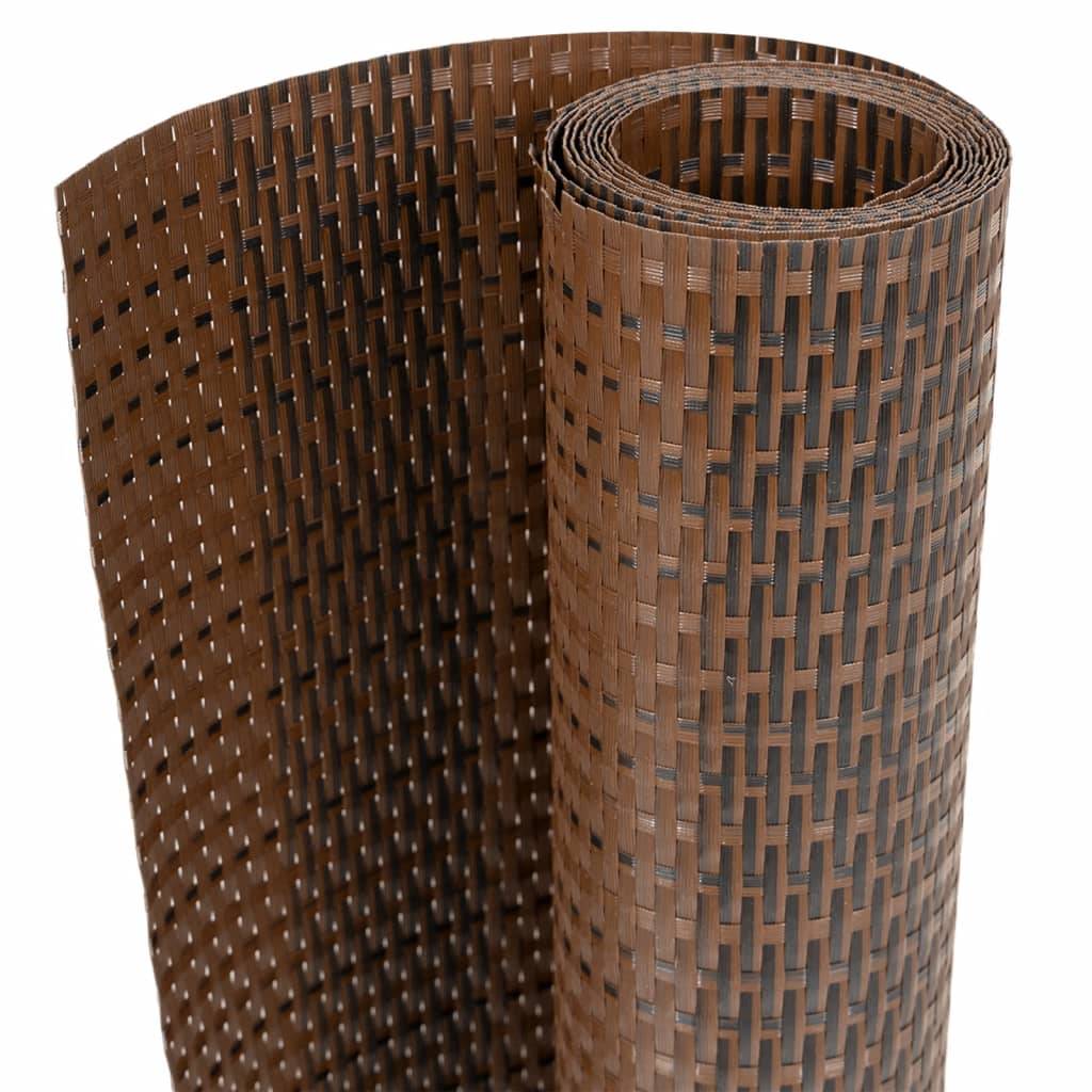 vidaXL Balkon-Sichtschutz Braun und Schwarz 400x90 cm Poly Rattan