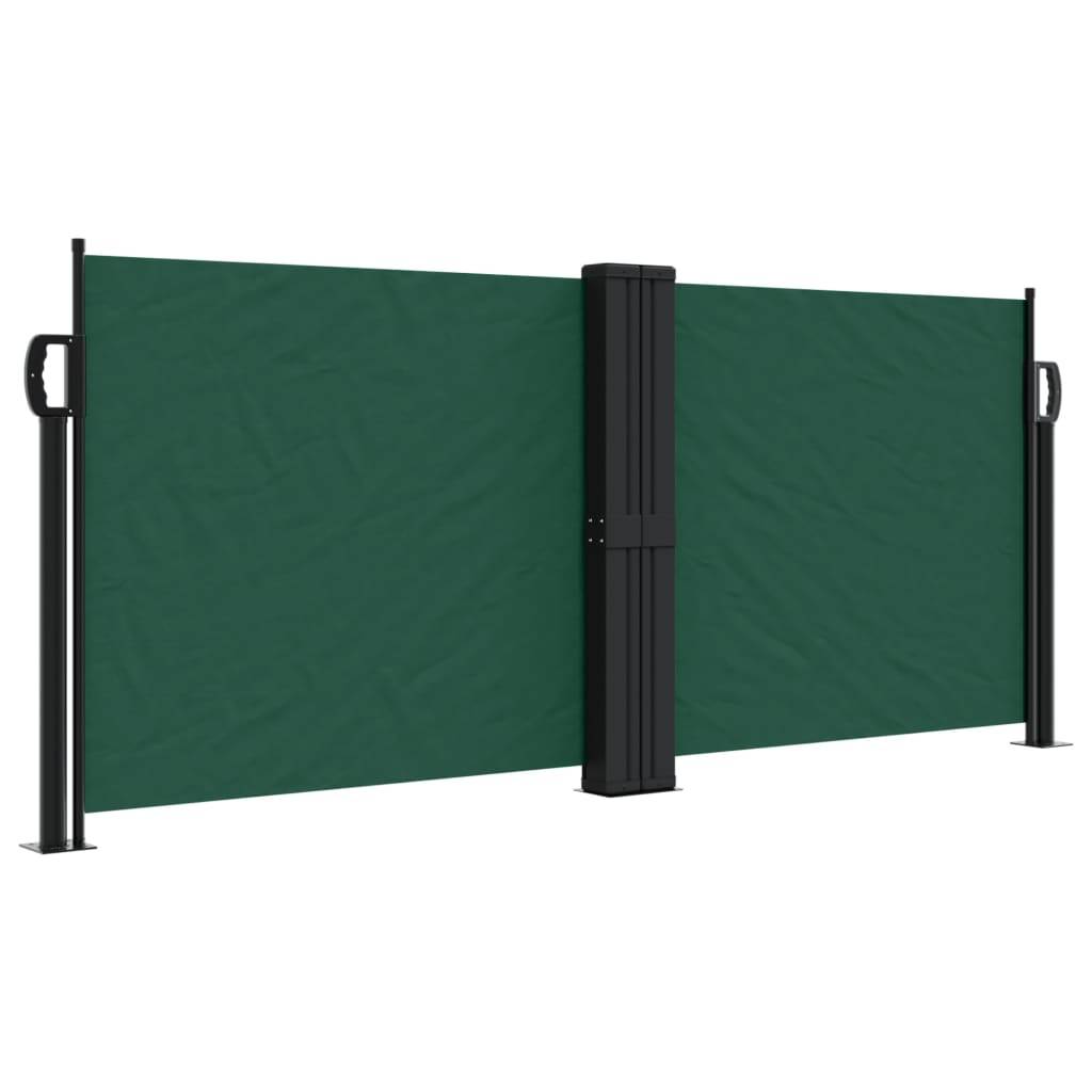 vidaXL Seitenmarkise Ausziehbar Dunkelgrün 100x600 cm