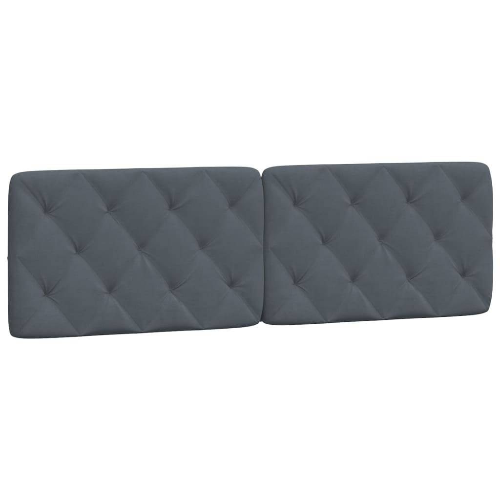 vidaXL Kopfteil-Kissen Dunkelgrau 160 cm Samt