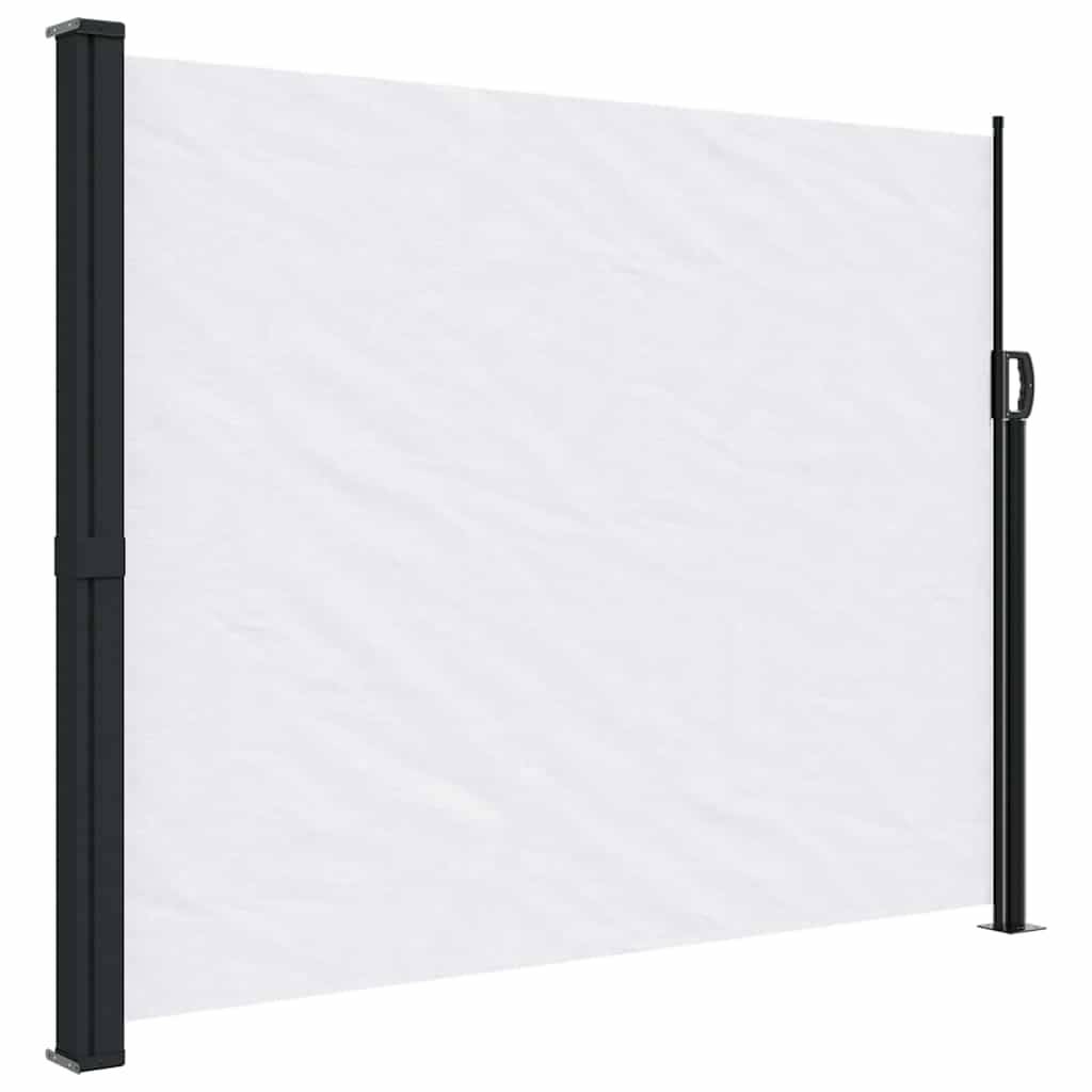 vidaXL Seitenmarkise Ausziehbar Weiß 160x600 cm