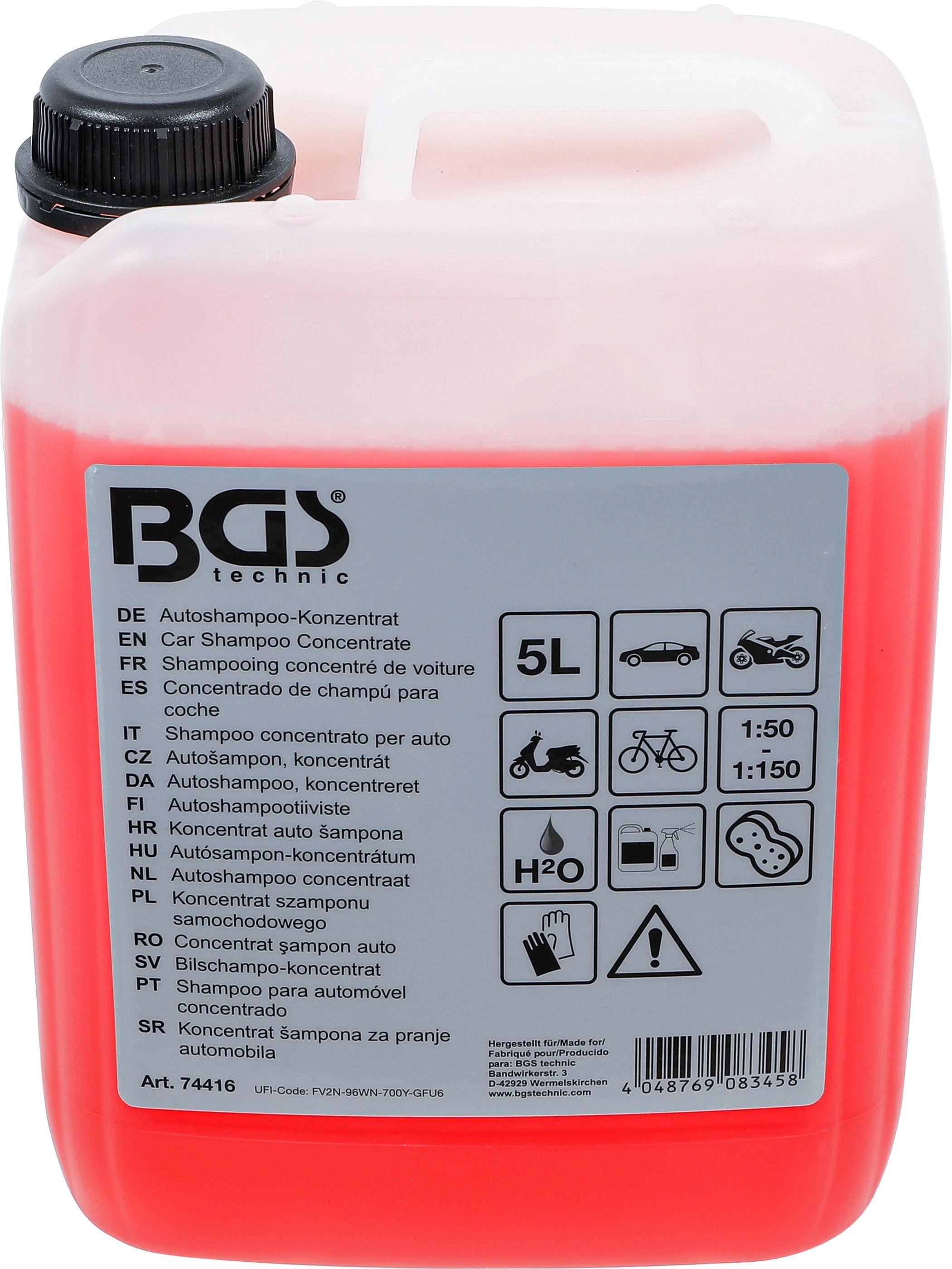BGS technic Autoshampoo-Konzentrat | rot | 5 l