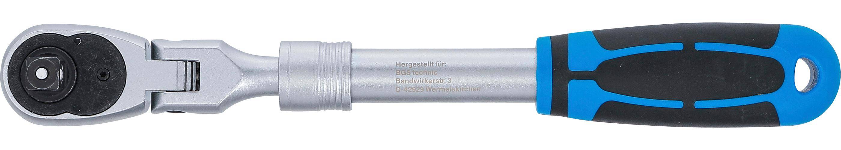 BGS technic Umschaltknarre, ausziehbar, abwinkelbar | Abtrieb