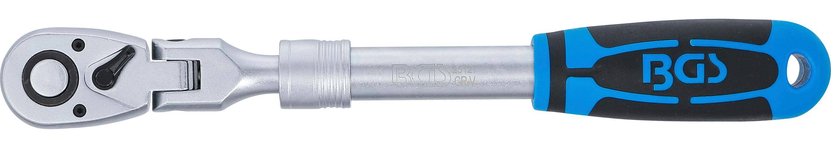 BGS technic Umschaltknarre, ausziehbar, abwinkelbar | Abtrieb