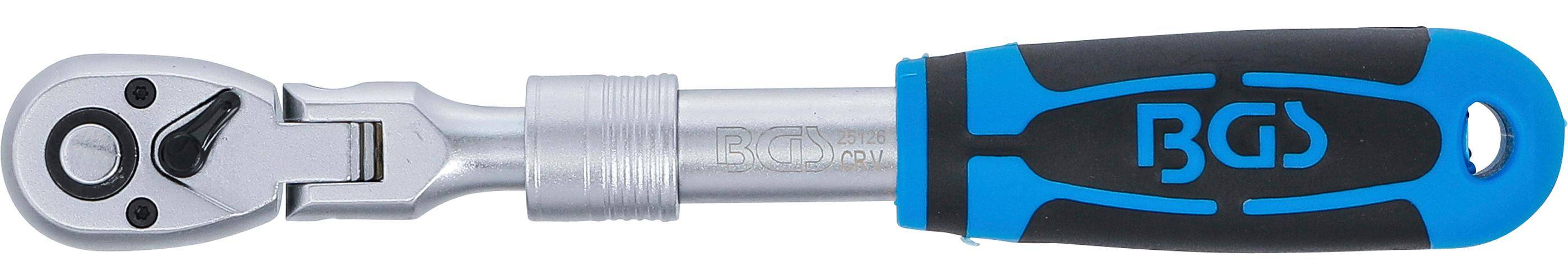 BGS technic Umschaltknarre, ausziehbar, abwinkelbar | Abtrieb