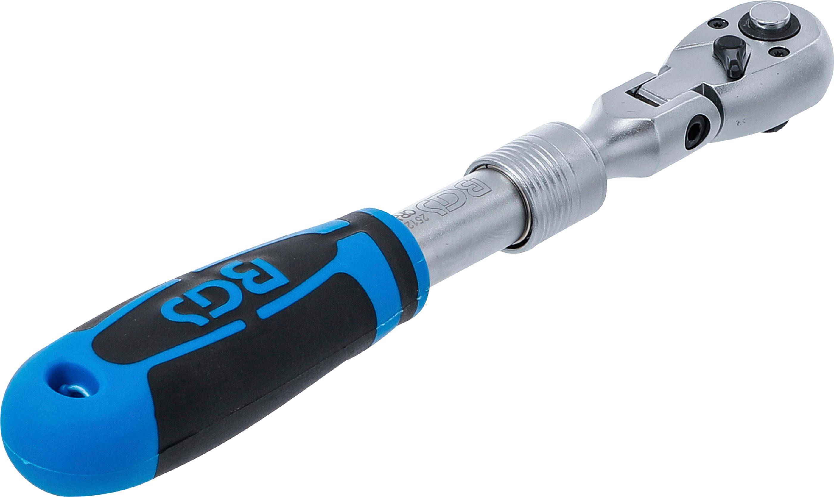 BGS technic Umschaltknarre, ausziehbar, abwinkelbar | Abtrieb