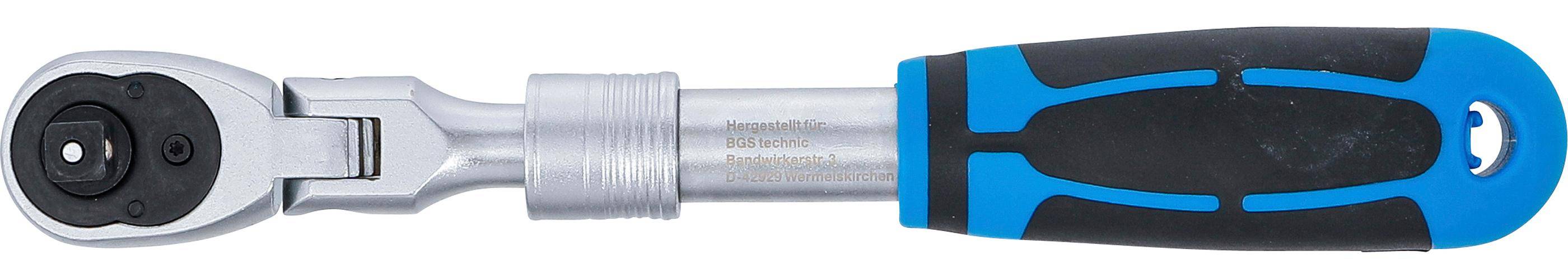 BGS technic Umschaltknarre, ausziehbar, abwinkelbar | Abtrieb