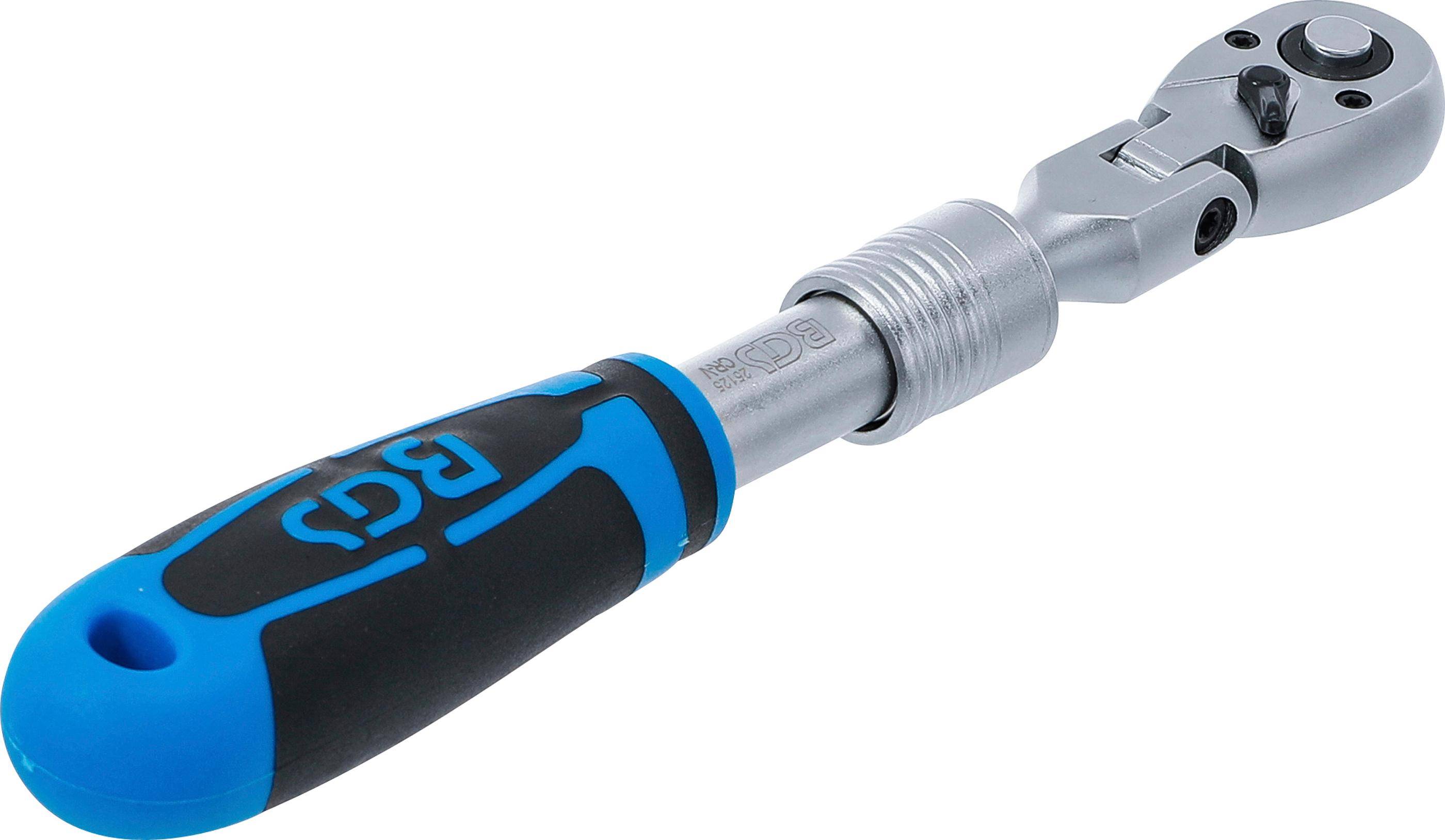 BGS technic Umschaltknarre, ausziehbar, abwinkelbar | Abtrieb