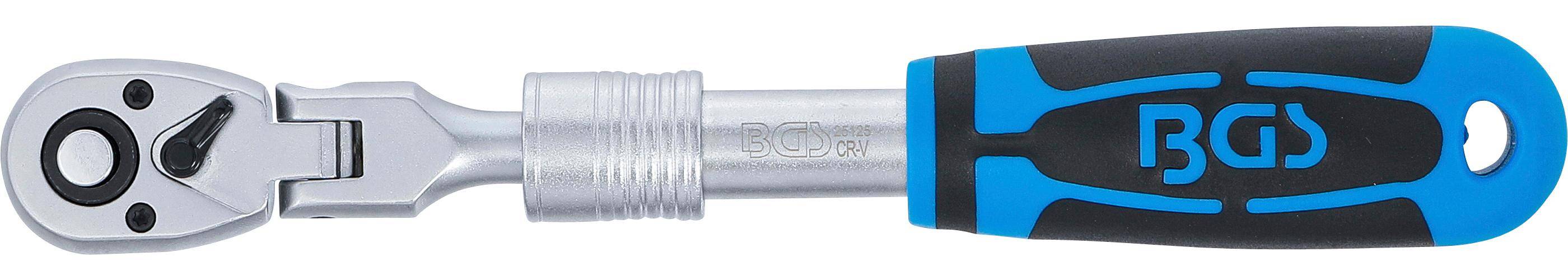 BGS technic Umschaltknarre, ausziehbar, abwinkelbar | Abtrieb