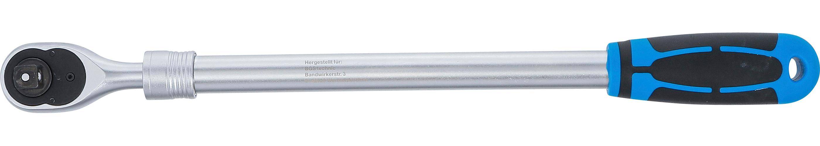 BGS technic Umschaltknarre, ausziehbar | extra lang | Abtrieb