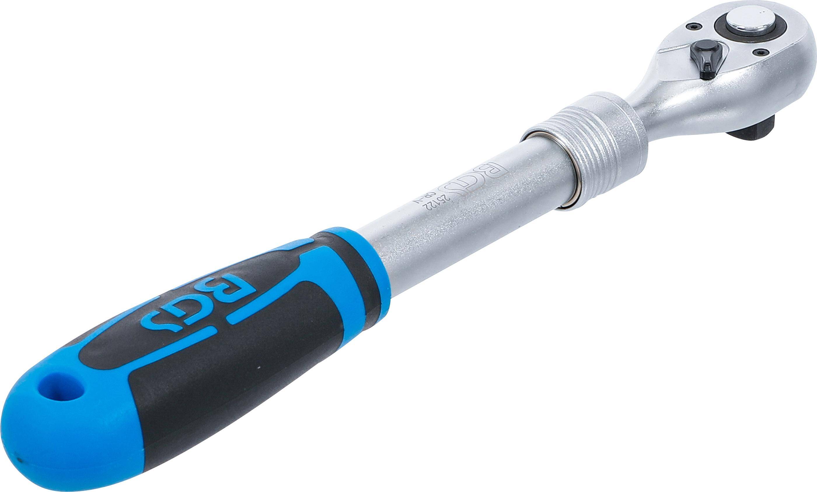 BGS technic Umschaltknarre, ausziehbar | Abtrieb Außenvierkant 12,5