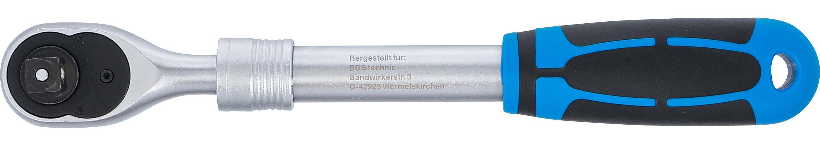BGS technic Umschaltknarre, ausziehbar | Abtrieb Außenvierkant 12,5