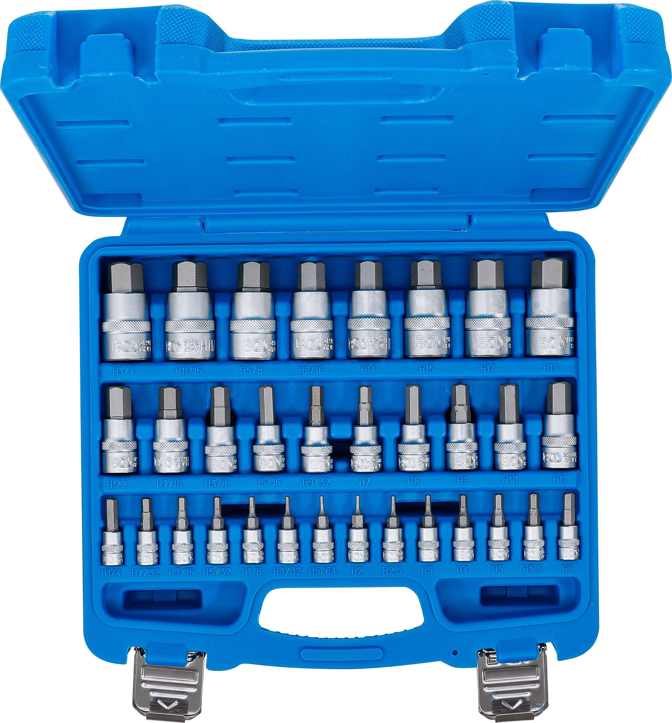 BGS technic Bit-Einsatz-Satz | Antrieb Innenvierkant 6,3 mm (1/4") /