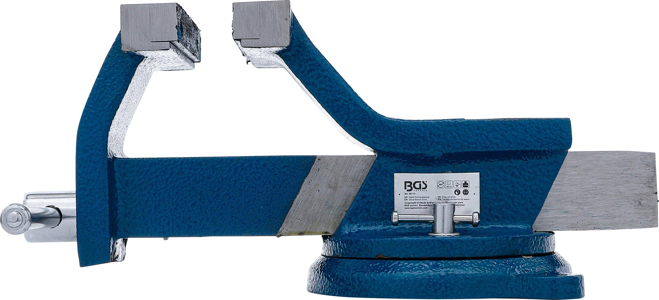 BGS technic Stahl-Schraubstock | geschmiedet | 150 mm Spannbacken