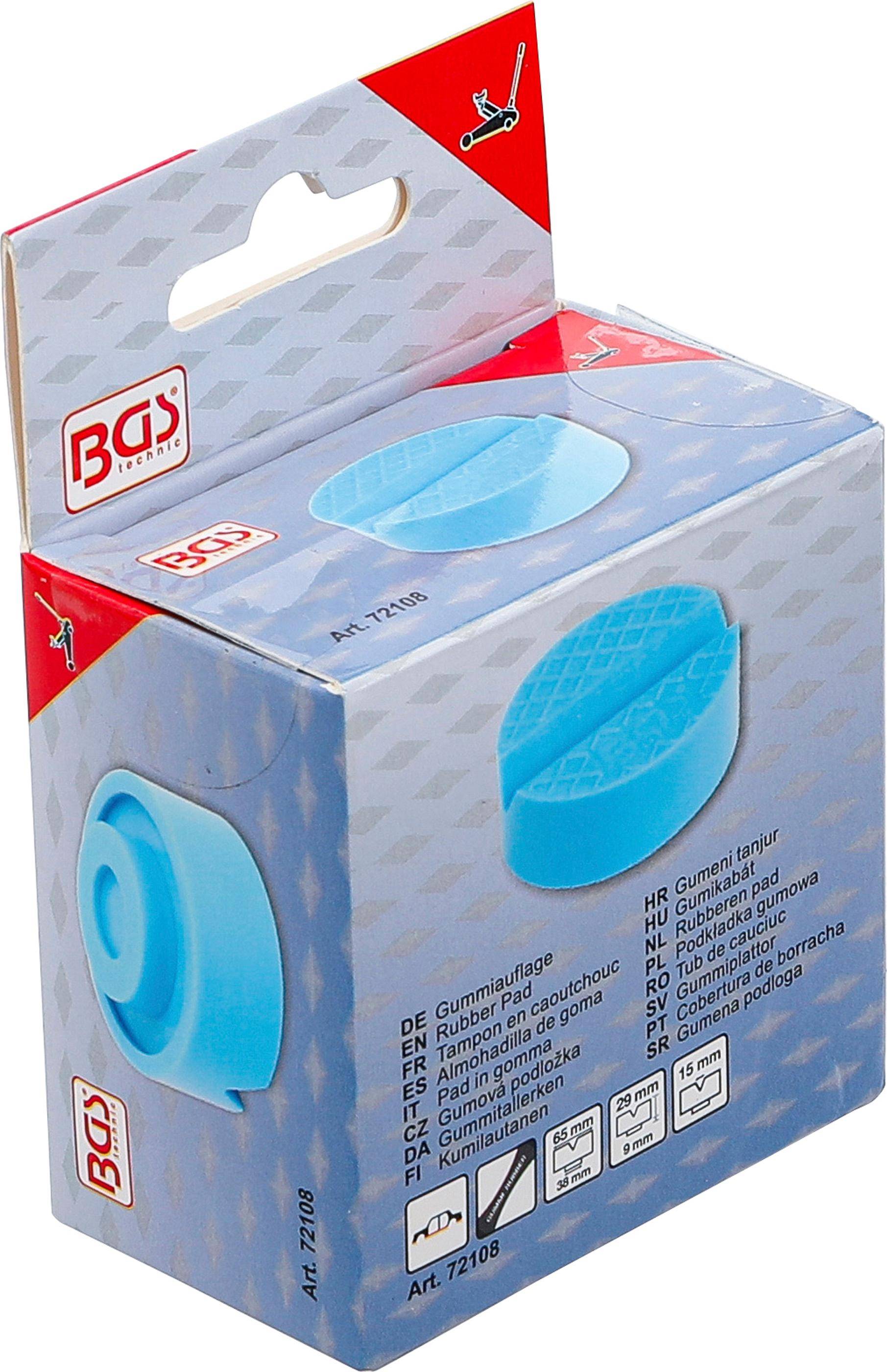 BGS technic Gummiauflage | für Wagenheber | 65 x 38 mm