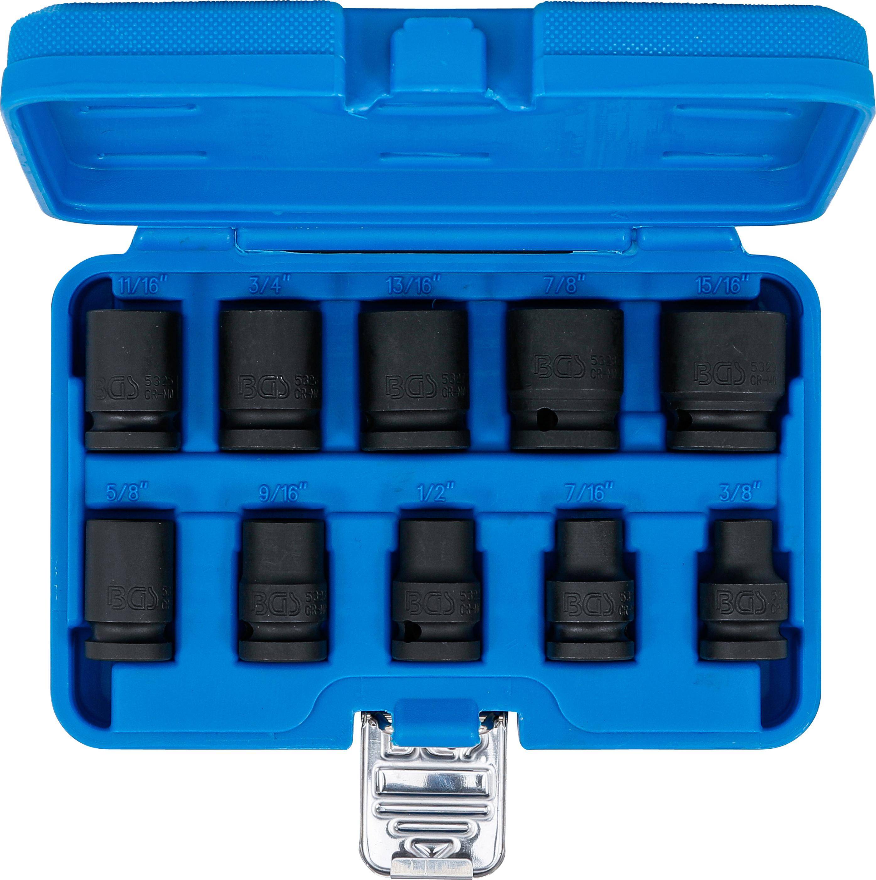 BGS technic Kraft-Steckschlüssel-Einsatz-Satz Sechskant | Antrieb