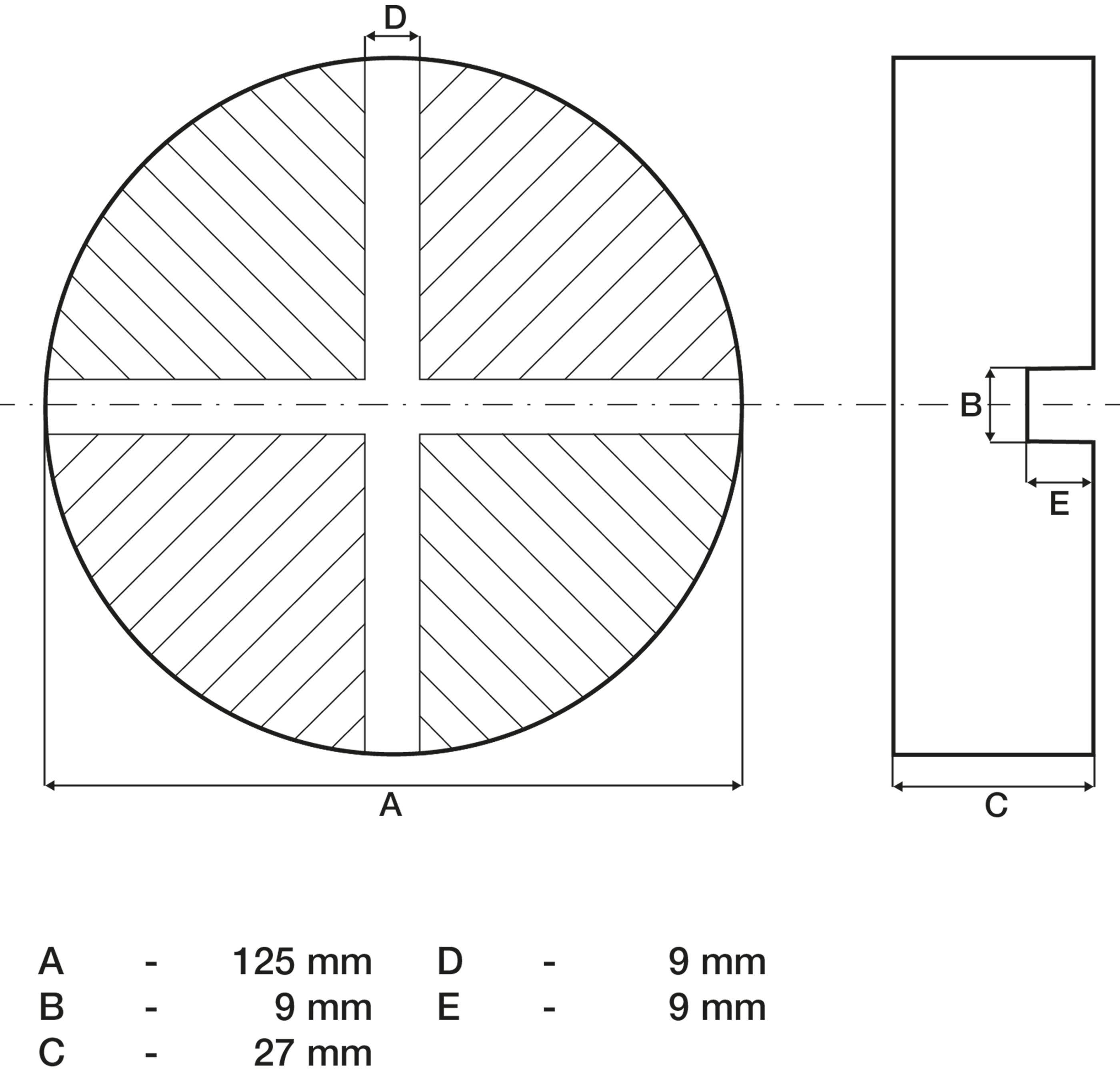 BGS technic Gummiauflage | für Wagenheber | 125 x 27 mm