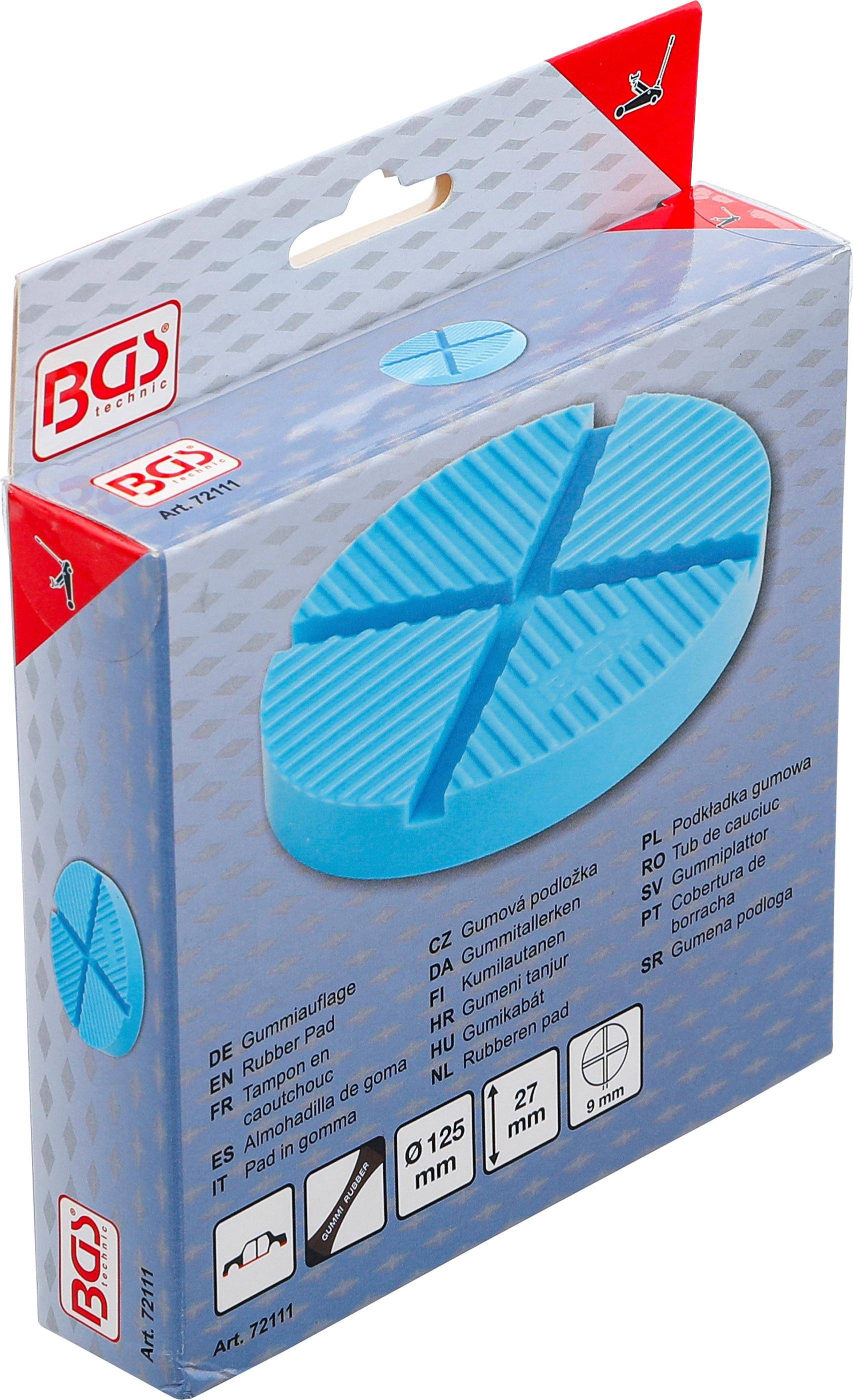 BGS technic Gummiauflage | für Wagenheber | 125 x 27 mm