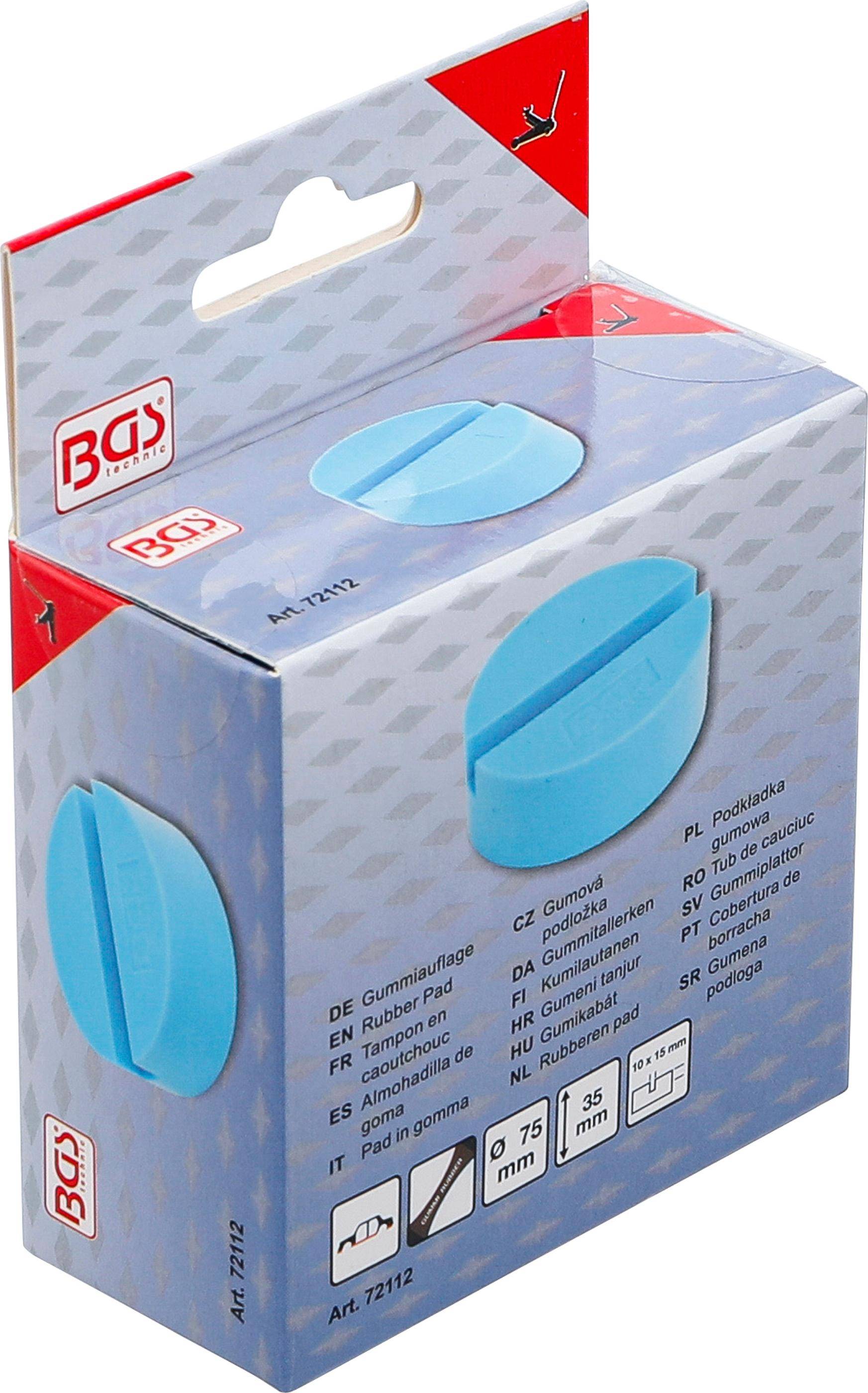 BGS technic Gummiauflage | für Wagenheber | 75 x 35 mm