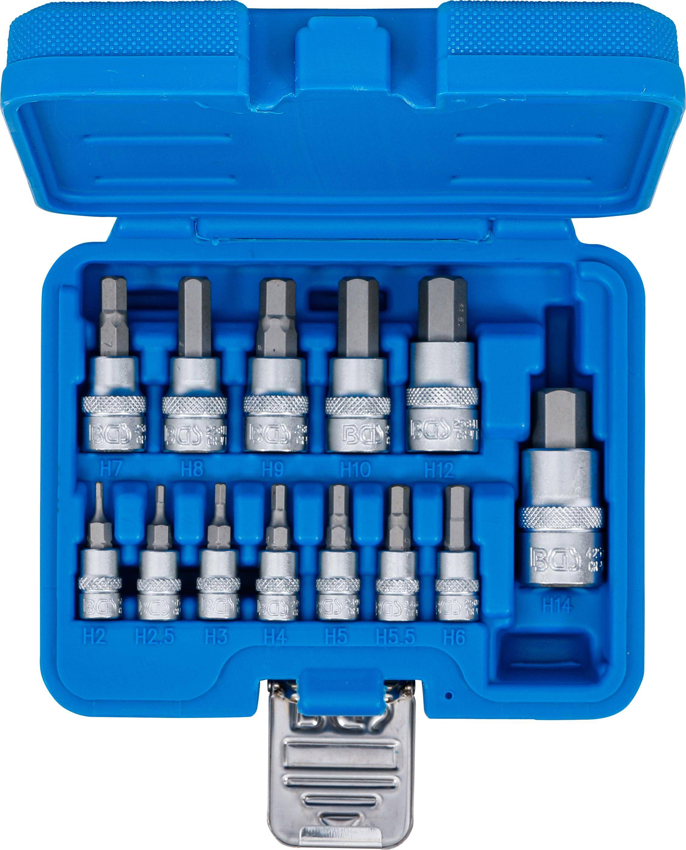 BGS technic Bit-Einsatz-Satz | Antrieb Innenvierkant 6,3 mm (1/4") /