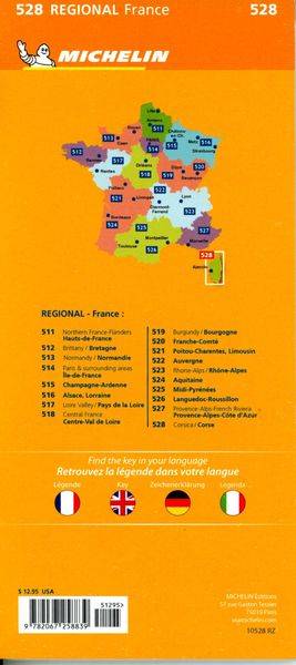 Michelin Corsica Map 528