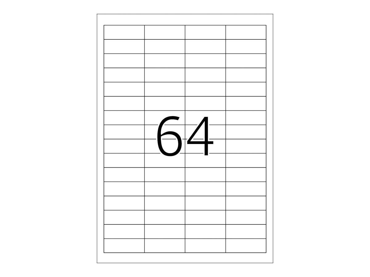HERMA Premium - Papier - matt - permanent selbstklebend - weiß - 48.3 x 16.9 mm 6400 Etikett(en) (100 Bogen x 64)