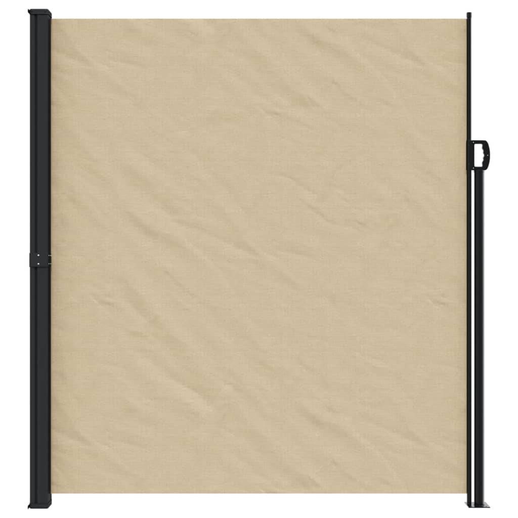 vidaXL Seitenmarkise Ausziehbar Beige 220x500 cm