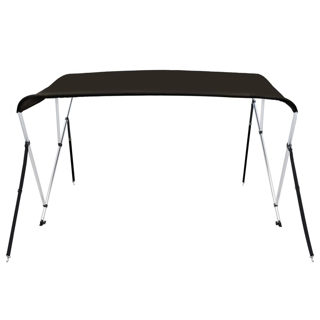 vidaXL 3-Bow Bimini-Top Schwarz 183x160x137 cm