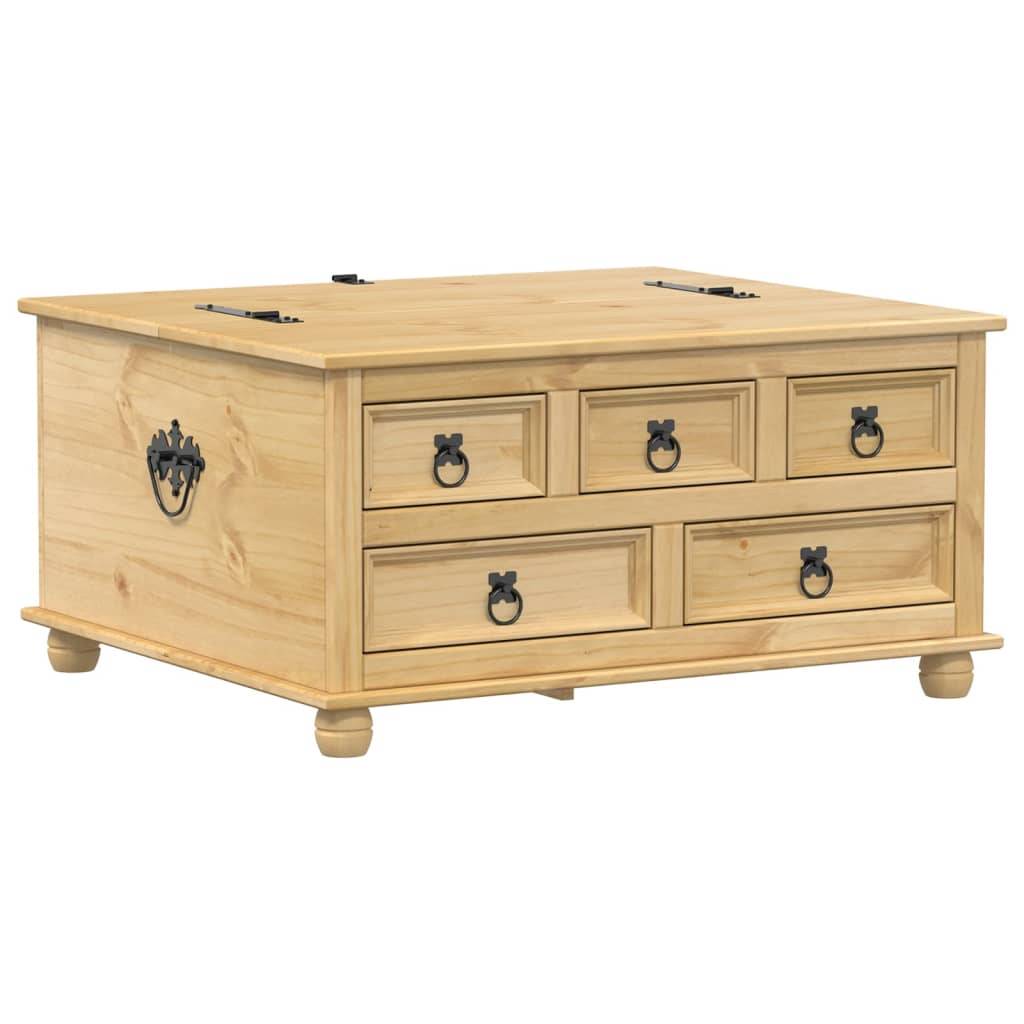 vidaXL Truhe Corona 90x78x45 cm Massivholz Kiefer