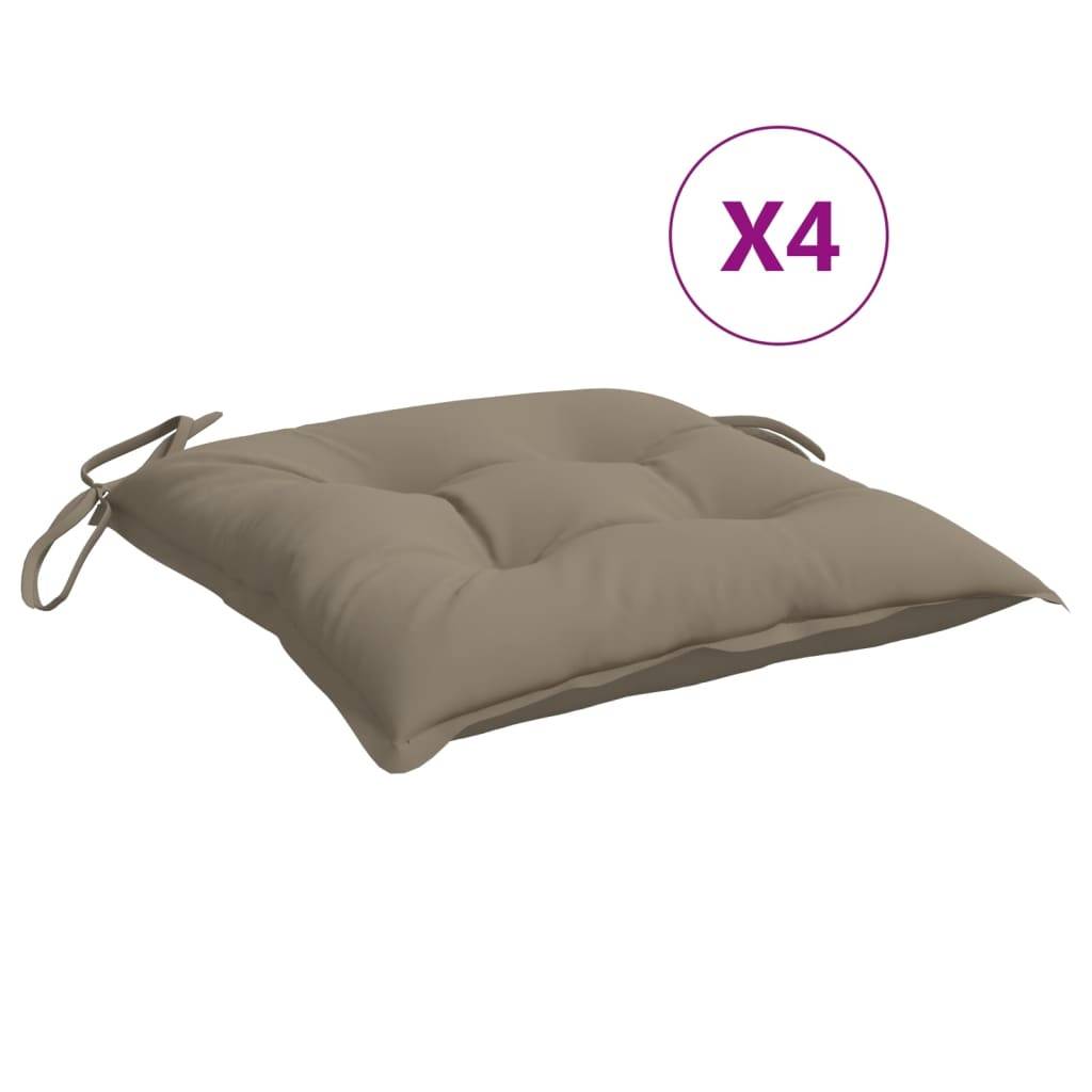 vidaXL Palettenkissen 4 Stk. Taupe 50x50x7 cm Oxford-Gewebe